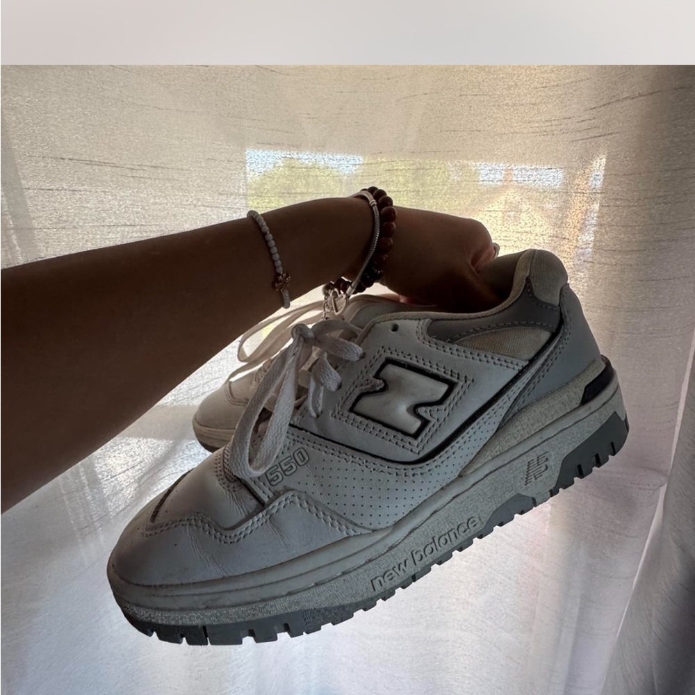New Balance 550 Gray and White Sneakers